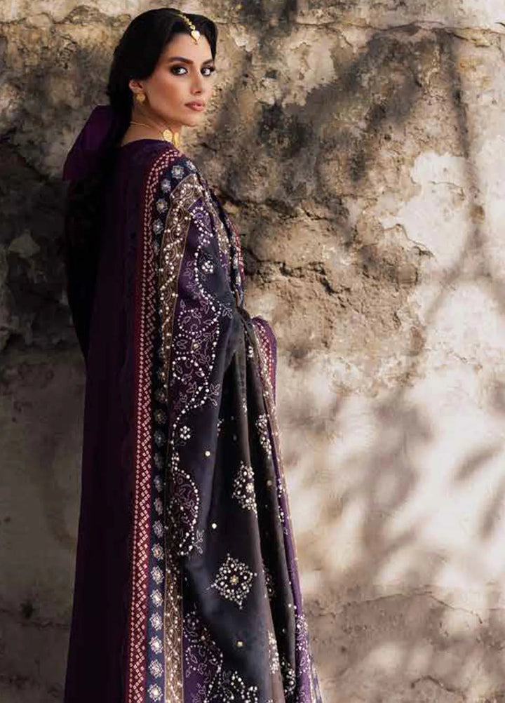 Bazaar By Nureh Embroidered Chikankari Khaddar Suit Unstitched 4 Piece Suit NU24CW NE-115 - Winter Collection