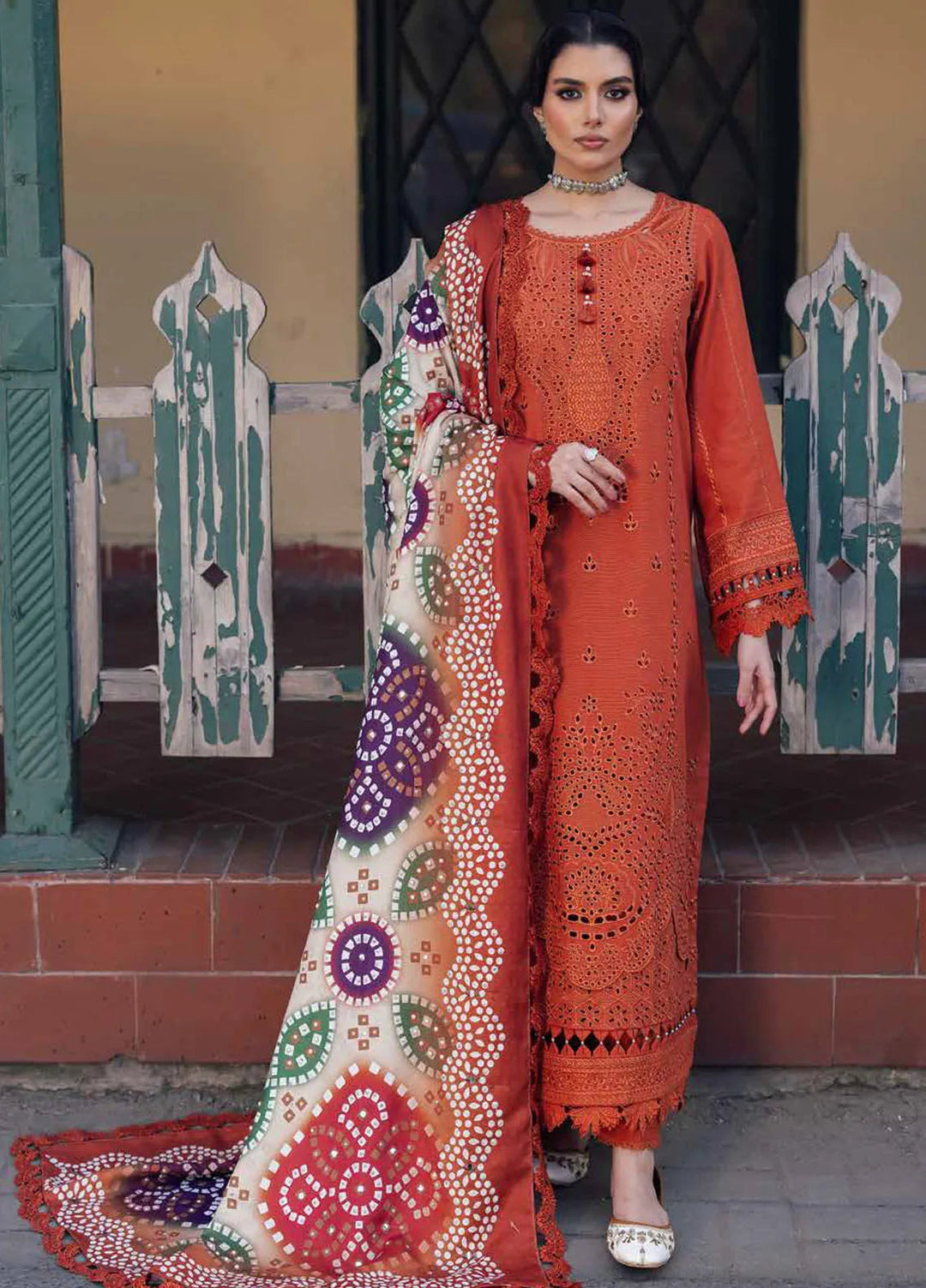 Bazaar By Nureh Embroidered Chikankari Khaddar Suit Unstitched 4 Piece Suit NU24CW NE-116 - Winter Collection