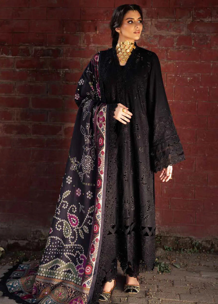 Bazaar By Nureh Embroidered Chikankari Khaddar Suit Unstitched 4 Piece Suit NU24CW NE-117 - Winter Collection