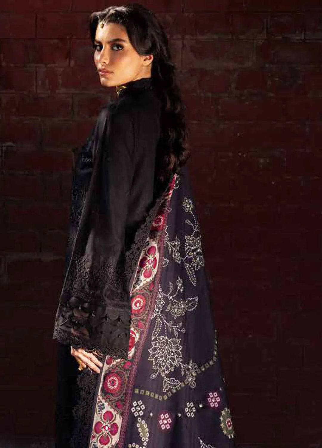 Bazaar By Nureh Embroidered Chikankari Khaddar Suit Unstitched 4 Piece Suit NU24CW NE-117 - Winter Collection