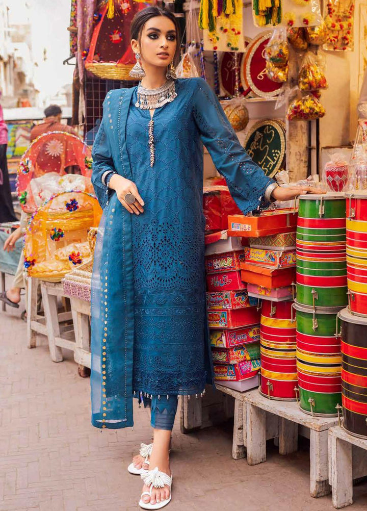 Bazaar By Nureh Embroidered Lawn Suits Unstitched 3 Piece NU22B NS-46 - Festive Collection