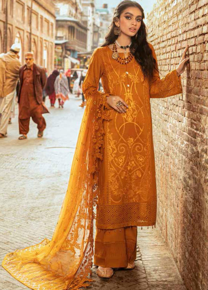 Bazaar By Nureh Embroidered Lawn Suits Unstitched 3 Piece NU22B NS-20 Titli - Summer Collection