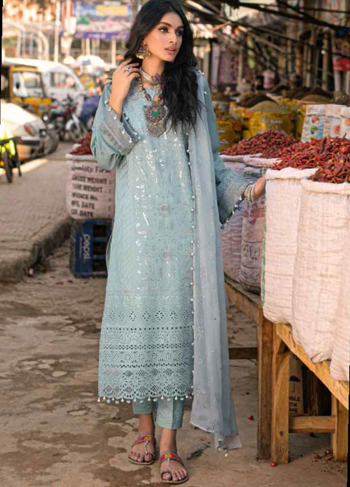 Bazaar By Nureh Embroidered Lawn Suits Unstitched 3 Piece NU22B NS-21 Jhoomar - Summer Collection