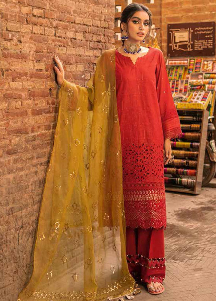 Bazaar By Nureh Embroidered Lawn Suits Unstitched 3 Piece NU22B NS-24 Minha - Summer Collection