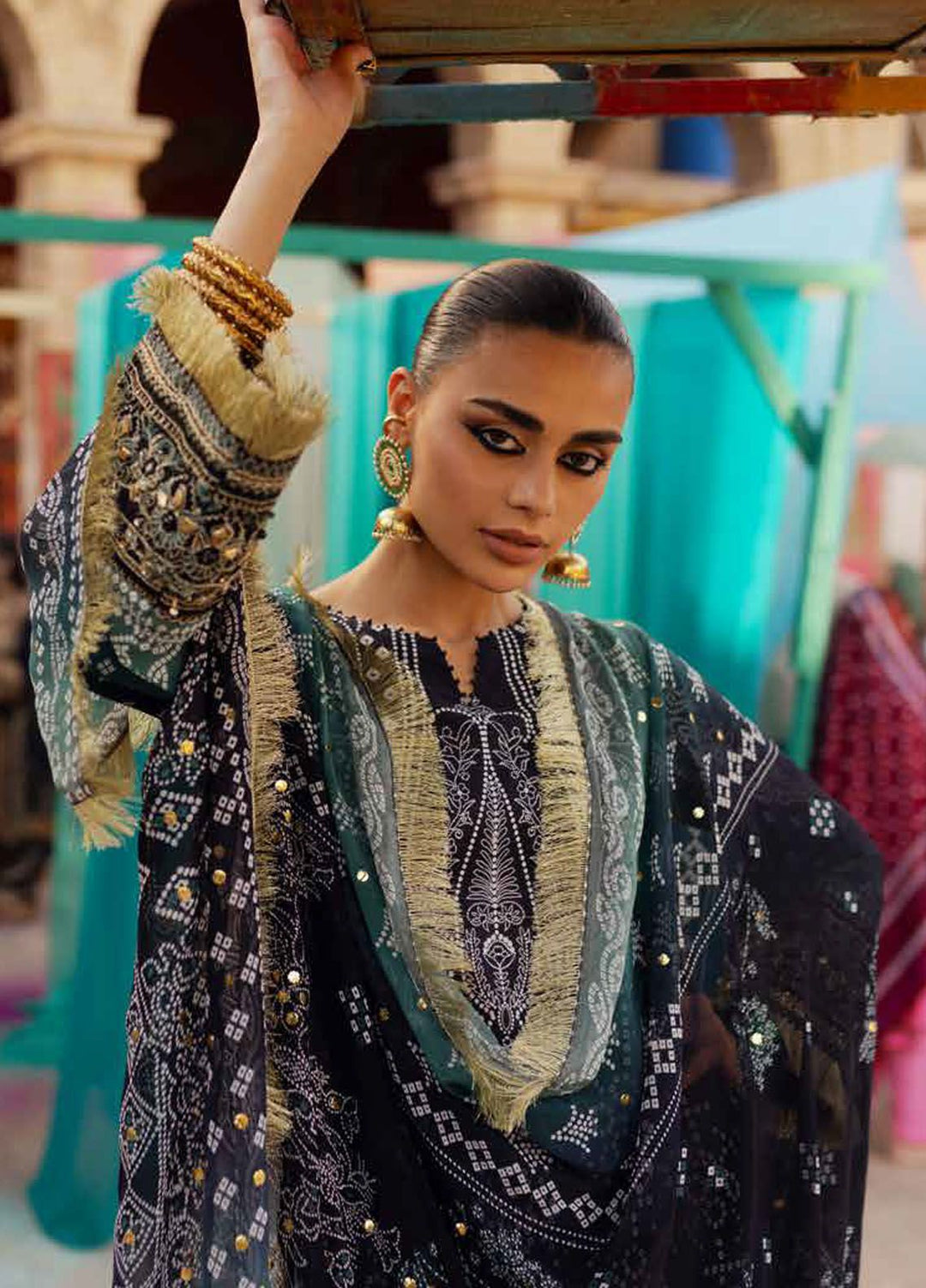 Bazaar By Nureh Embroidered Lawn Suits Unstitched 3 Piece NU24BE NS-129 - Summer Collection