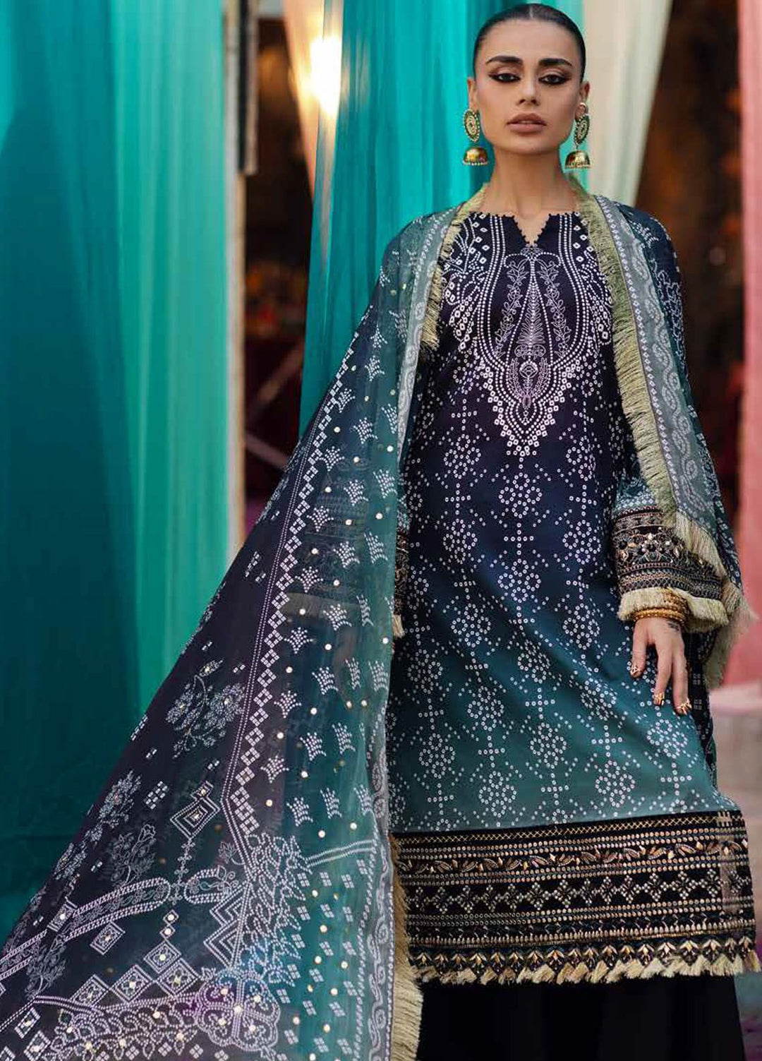 Bazaar By Nureh Embroidered Lawn Suits Unstitched 3 Piece NU24BE NS-129 - Summer Collection
