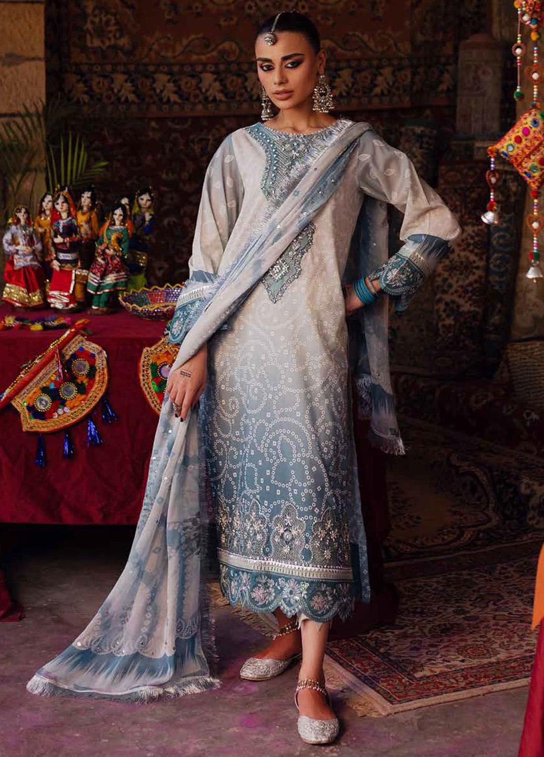 Bazaar By Nureh Embroidered Lawn Suits Unstitched 3 Piece NU24BE NS-130 - Summer Collection