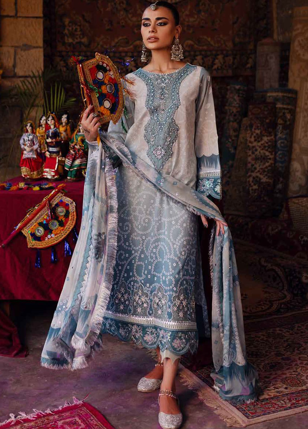 Bazaar By Nureh Embroidered Lawn Suits Unstitched 3 Piece NU24BE NS-130 - Summer Collection