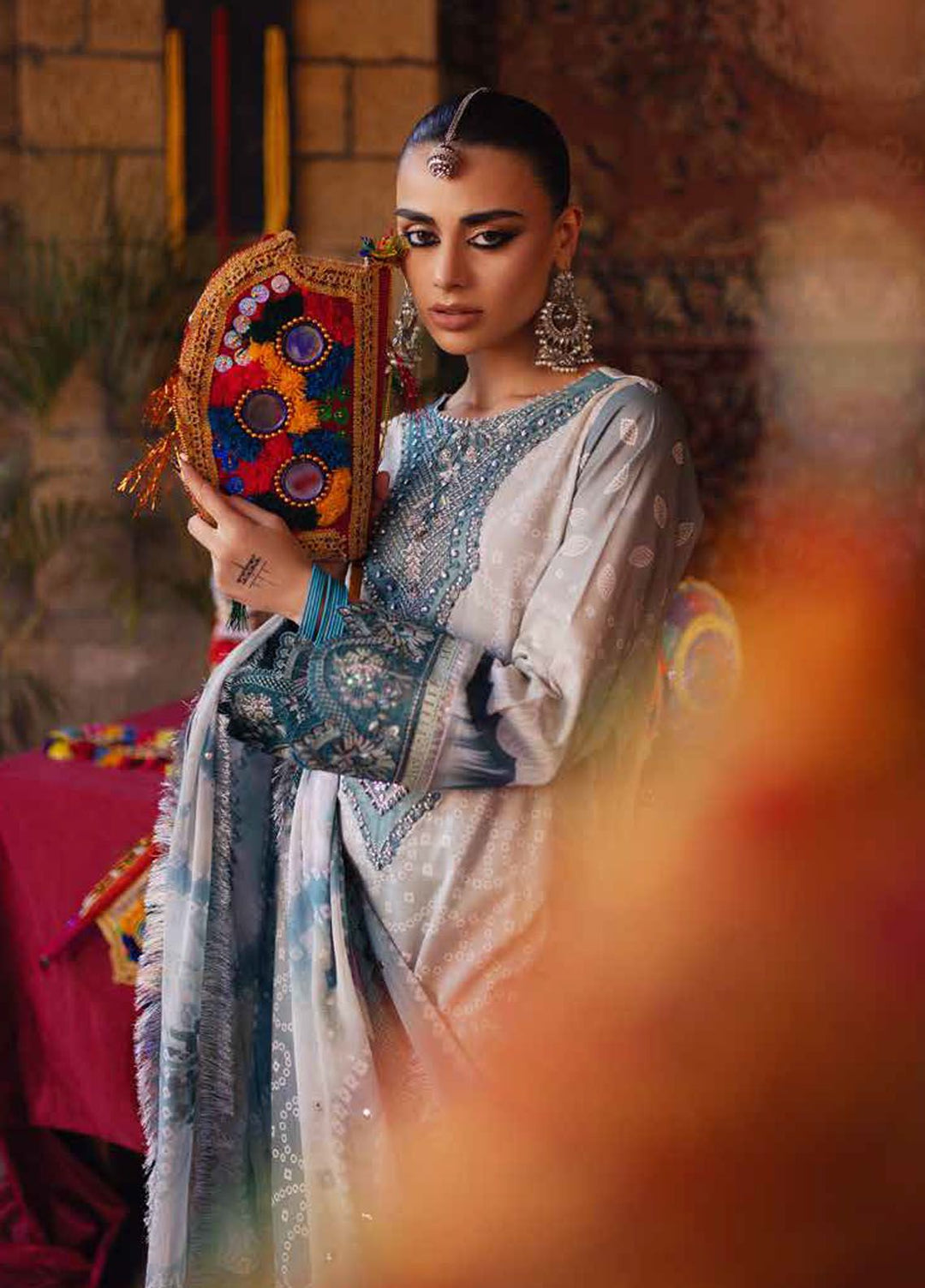 Bazaar By Nureh Embroidered Lawn Suits Unstitched 3 Piece NU24BE NS-130 - Summer Collection