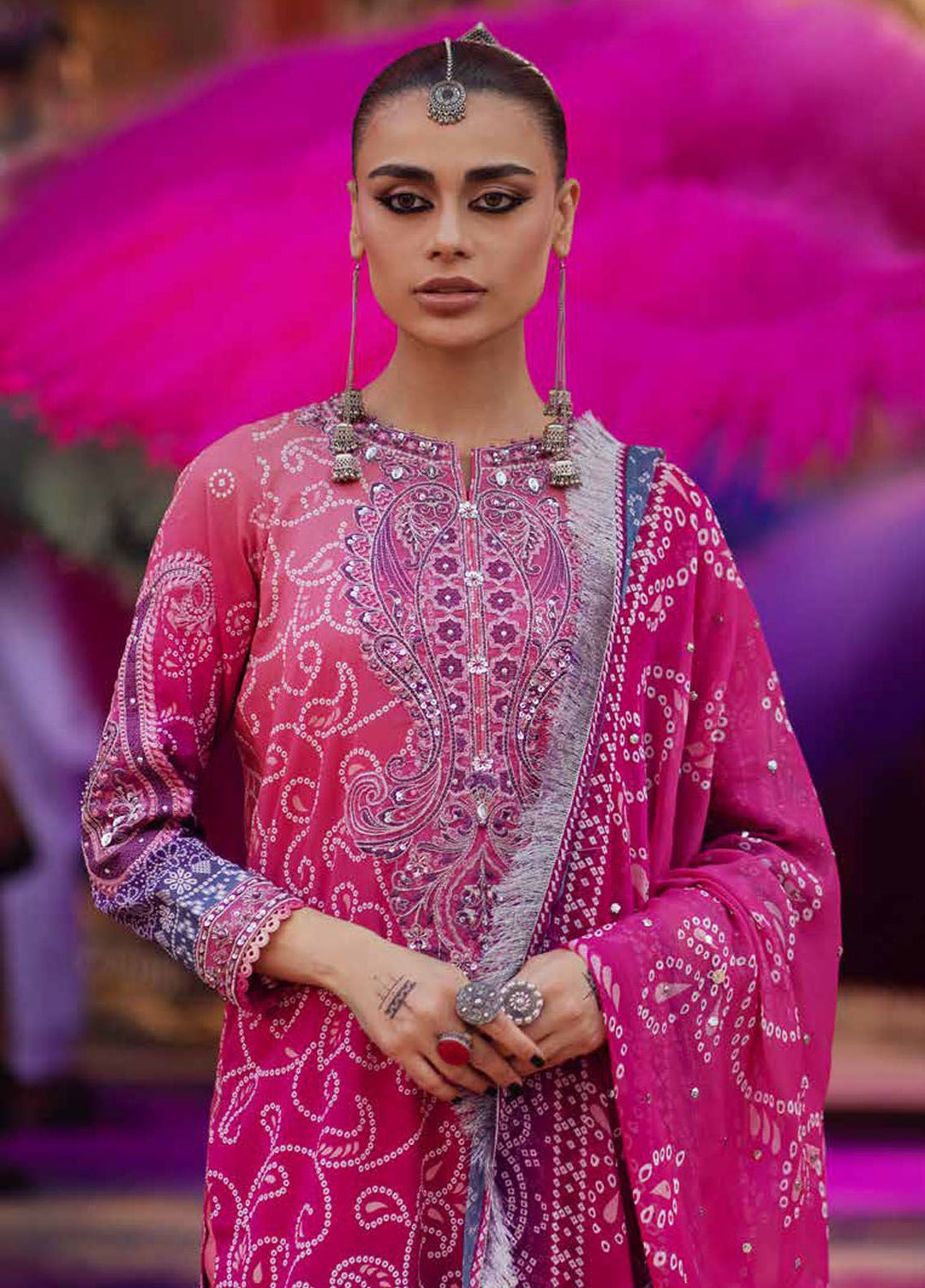 Bazaar By Nureh Embroidered Lawn Suits Unstitched 3 Piece NU24BE NS-131 - Summer Collection