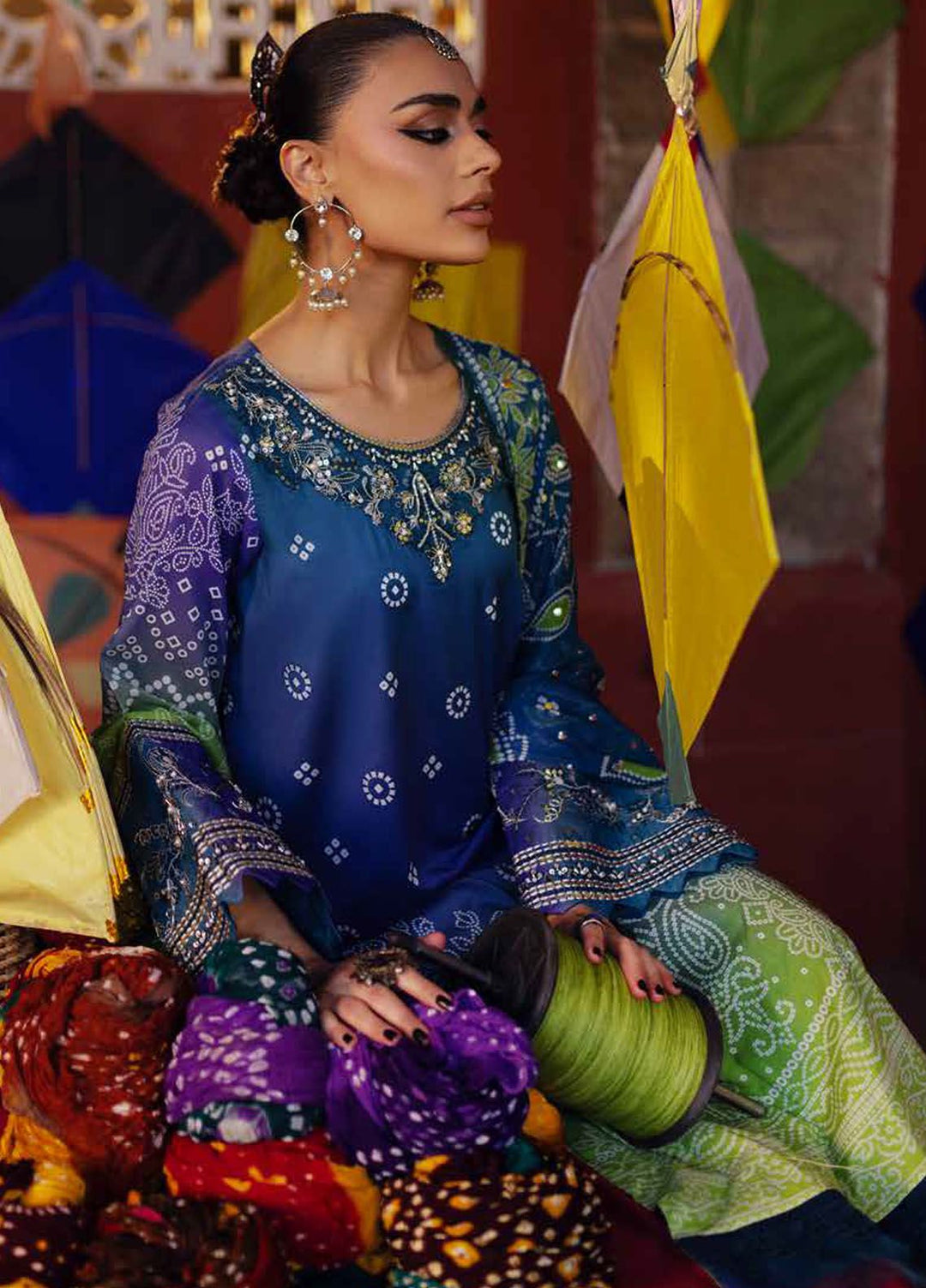 Bazaar By Nureh Embroidered Lawn Suits Unstitched 3 Piece NU24BE NS-133 - Summer Collection