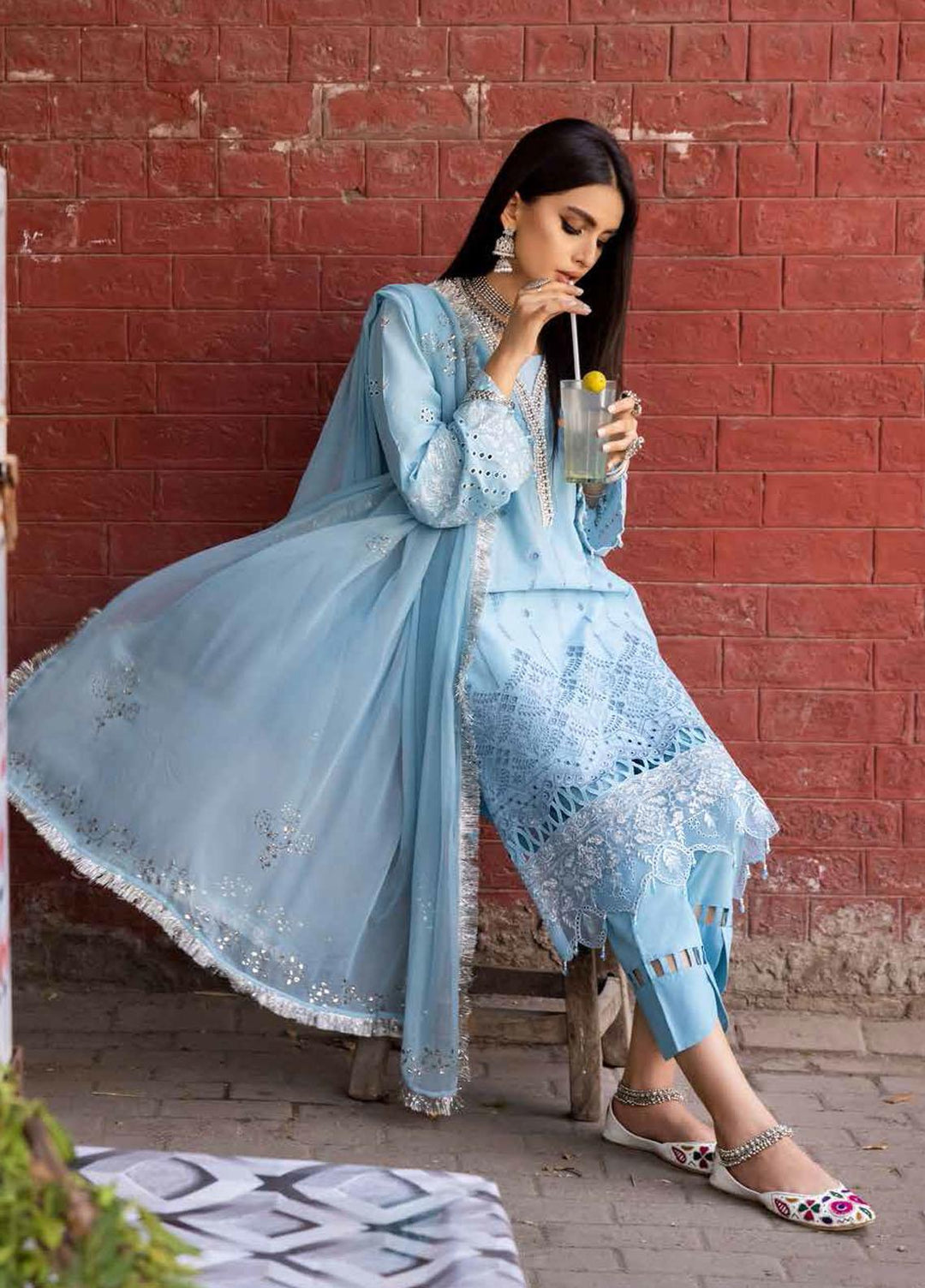 Bazaar By Nureh Embroidered Lawn Suits Unstitched 3 Piece NU22BF NS-52 - Festive Collection