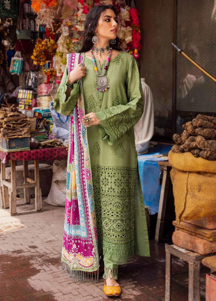 Bazaar By Nureh Embroidered Chikankari Khaddar Suits Unstitched 4 Piece NU23BCK NE-48 - Winter Collection