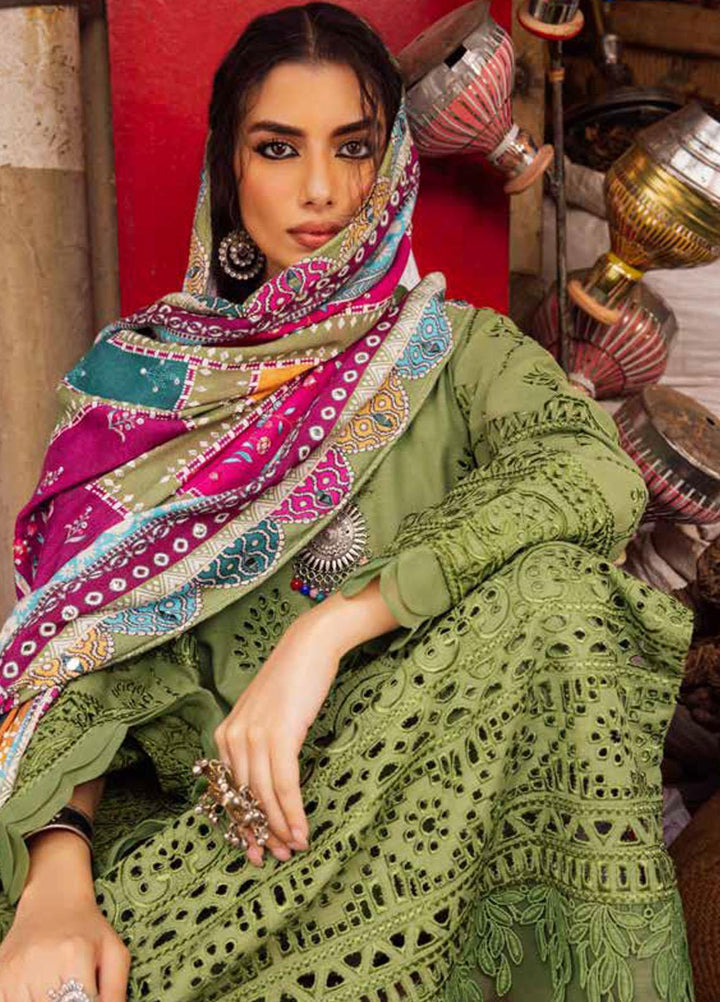 Bazaar By Nureh Embroidered Chikankari Khaddar Suits Unstitched 4 Piece NU23BCK NE-48 - Winter Collection