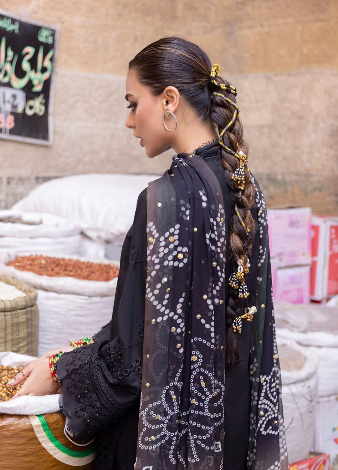 Bazaar By Nureh Embroidered Chikankari Lawn Suits Unstitched 3 Piece NU23CM NDS-89 - Festive Collection