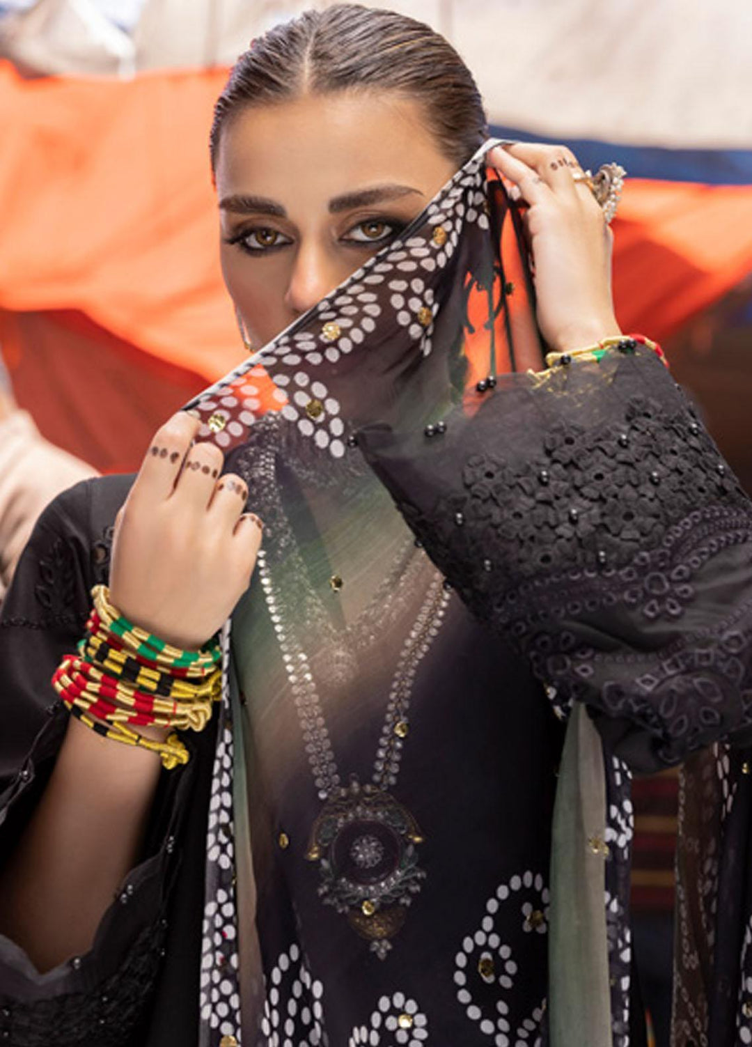 Bazaar By Nureh Embroidered Chikankari Lawn Suits Unstitched 3 Piece NU23CM NDS-89 - Festive Collection