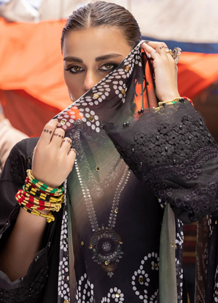 Bazaar By Nureh Embroidered Chikankari Lawn Suits Unstitched 3 Piece NU23CM NDS-89 - Festive Collection