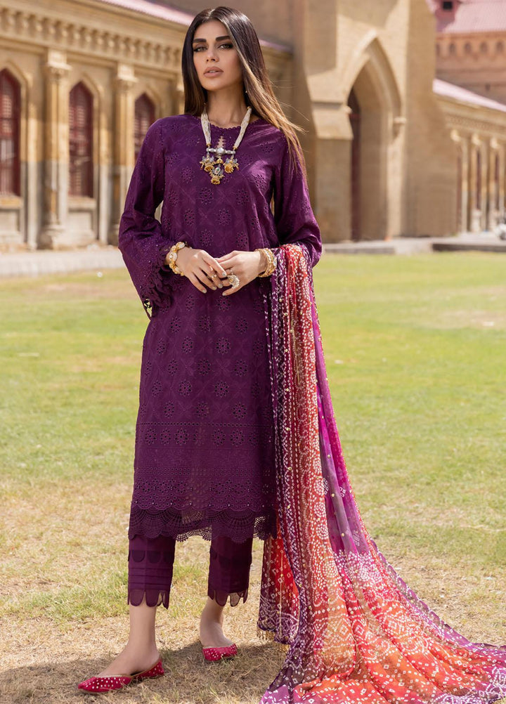 Bazaar By Nureh Embroidered Chikankari Lawn Suits Unstitched 3 Piece NU23CM NDS-90 - Festive Collection