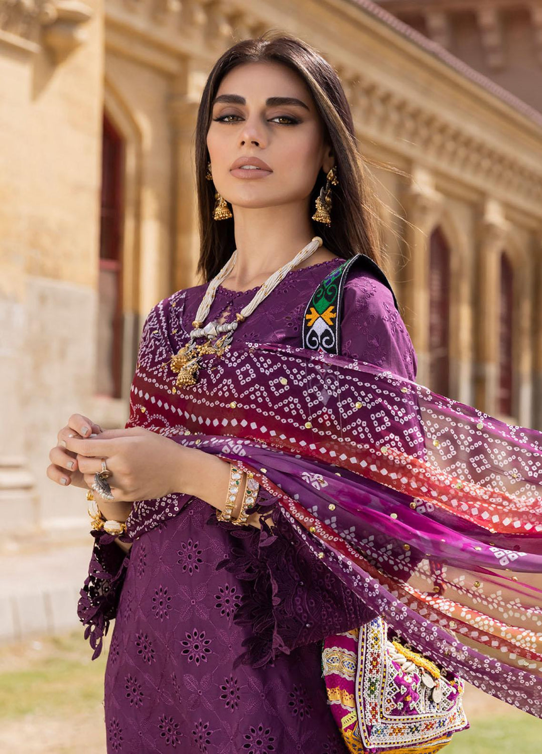 Bazaar By Nureh Embroidered Chikankari Lawn Suits Unstitched 3 Piece NU23CM NDS-90 - Festive Collection