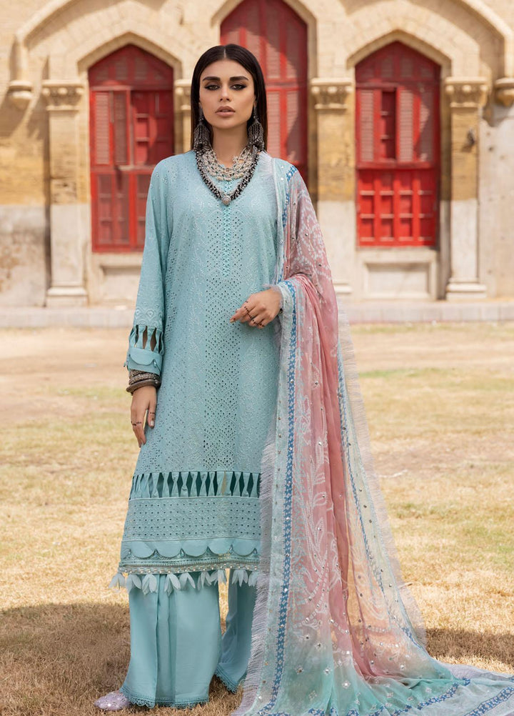 Bazaar By Nureh Embroidered Chikankari Lawn Suits Unstitched 3 Piece NU23CM NDS-91 - Festive Collection