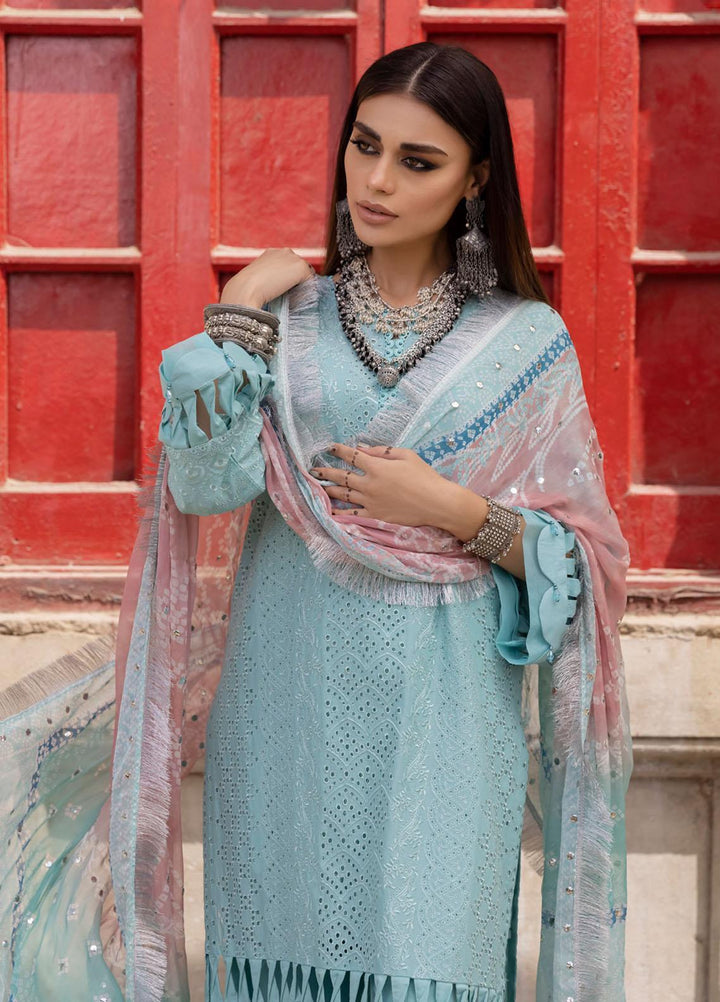 Bazaar By Nureh Embroidered Chikankari Lawn Suits Unstitched 3 Piece NU23CM NDS-91 - Festive Collection