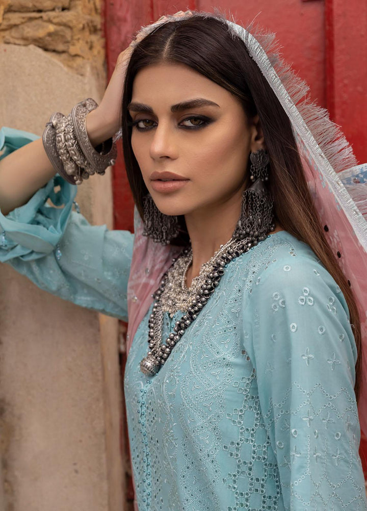 Bazaar By Nureh Embroidered Chikankari Lawn Suits Unstitched 3 Piece NU23CM NDS-91 - Festive Collection