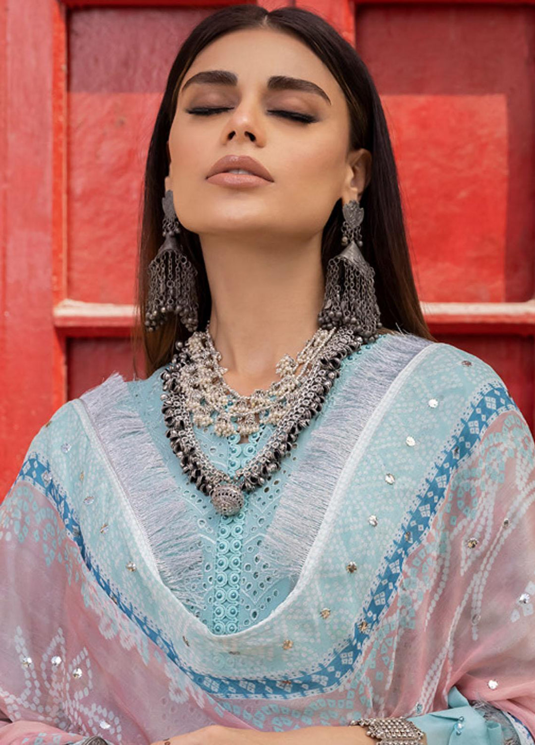 Bazaar By Nureh Embroidered Chikankari Lawn Suits Unstitched 3 Piece NU23CM NDS-91 - Festive Collection