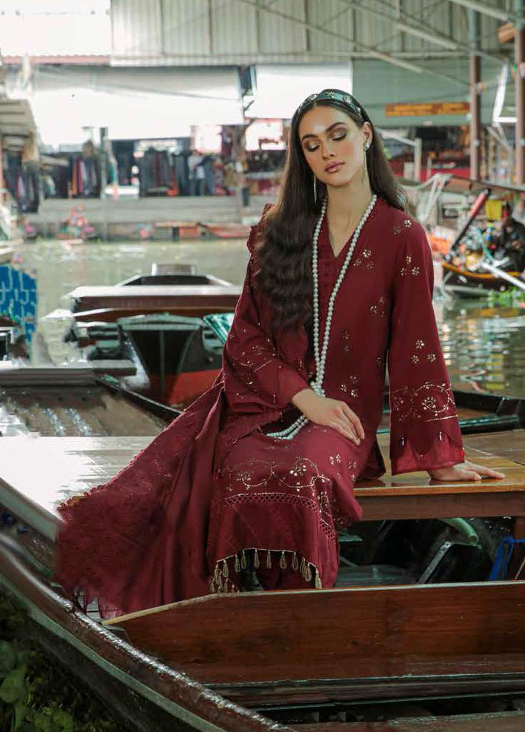 Bazaar By Nureh Embroidered Khaddar Suits Unstitched 3 Piece NU22BM NW-74 - Winter Collection