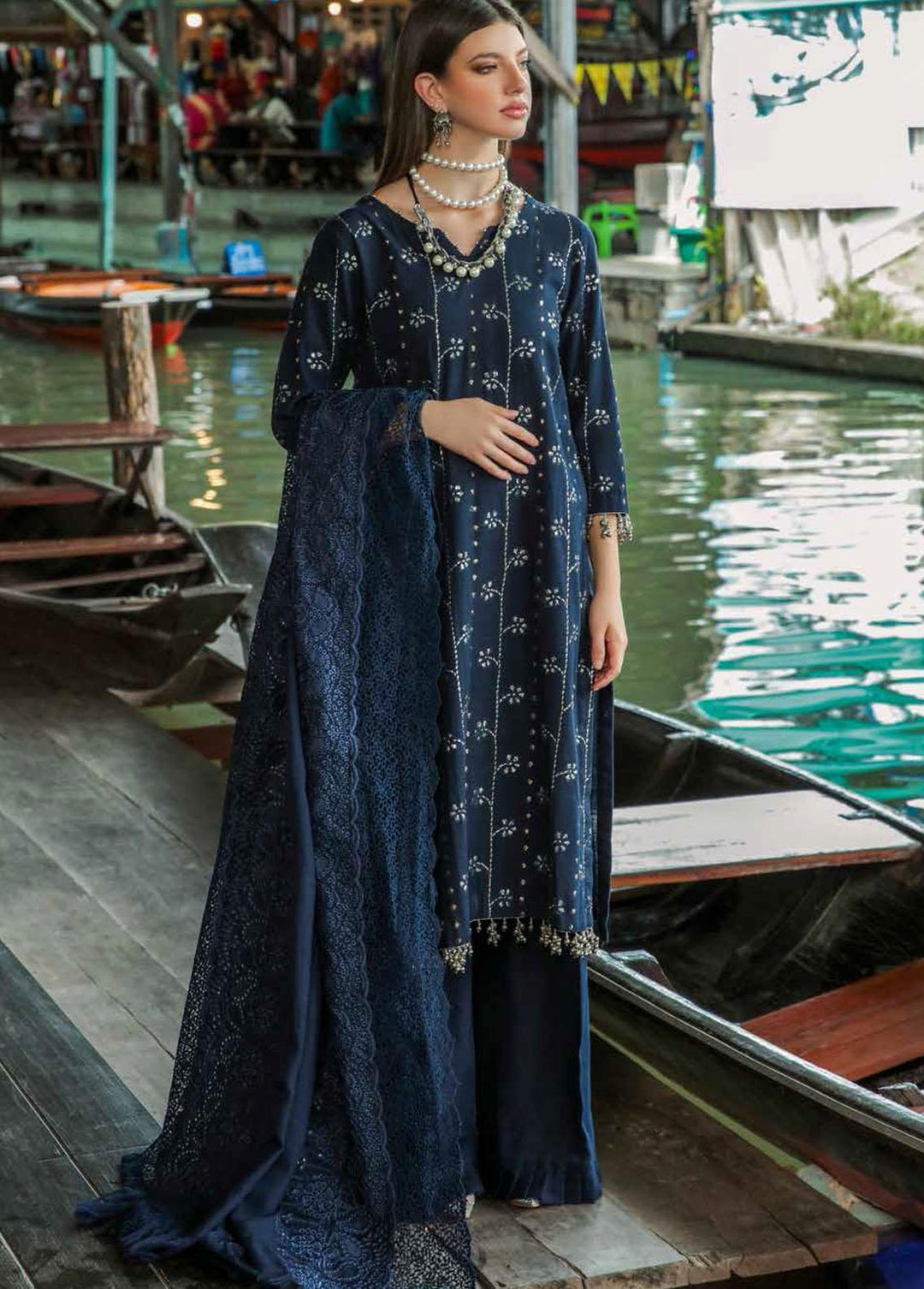 Bazaar By Nureh Embroidered Khaddar Suits Unstitched 3 Piece NU22BM NW-77 - Winter Collection