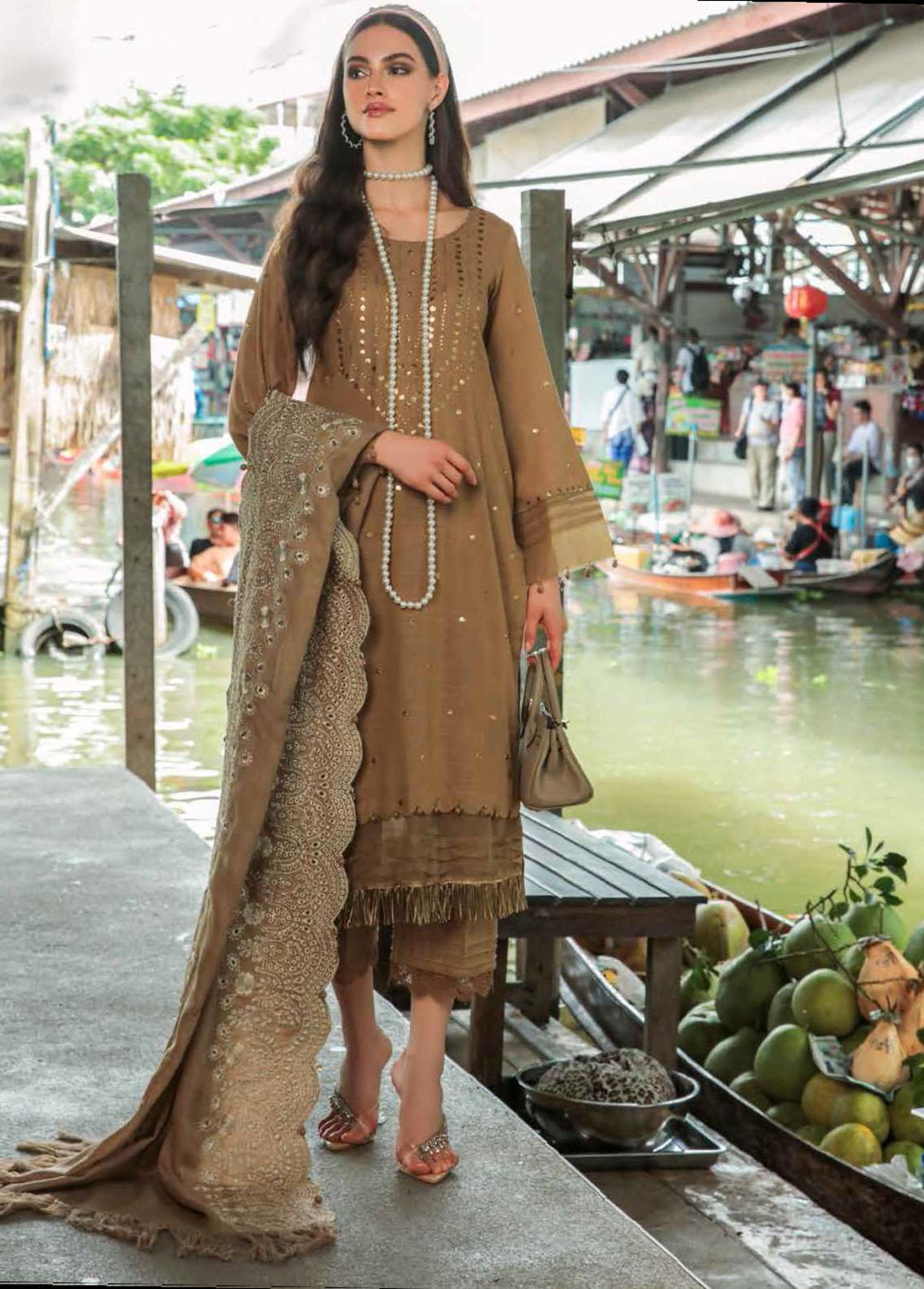 Bazaar By Nureh Embroidered Khaddar Suits Unstitched 3 Piece NU22BM NW-78 - Winter Collection