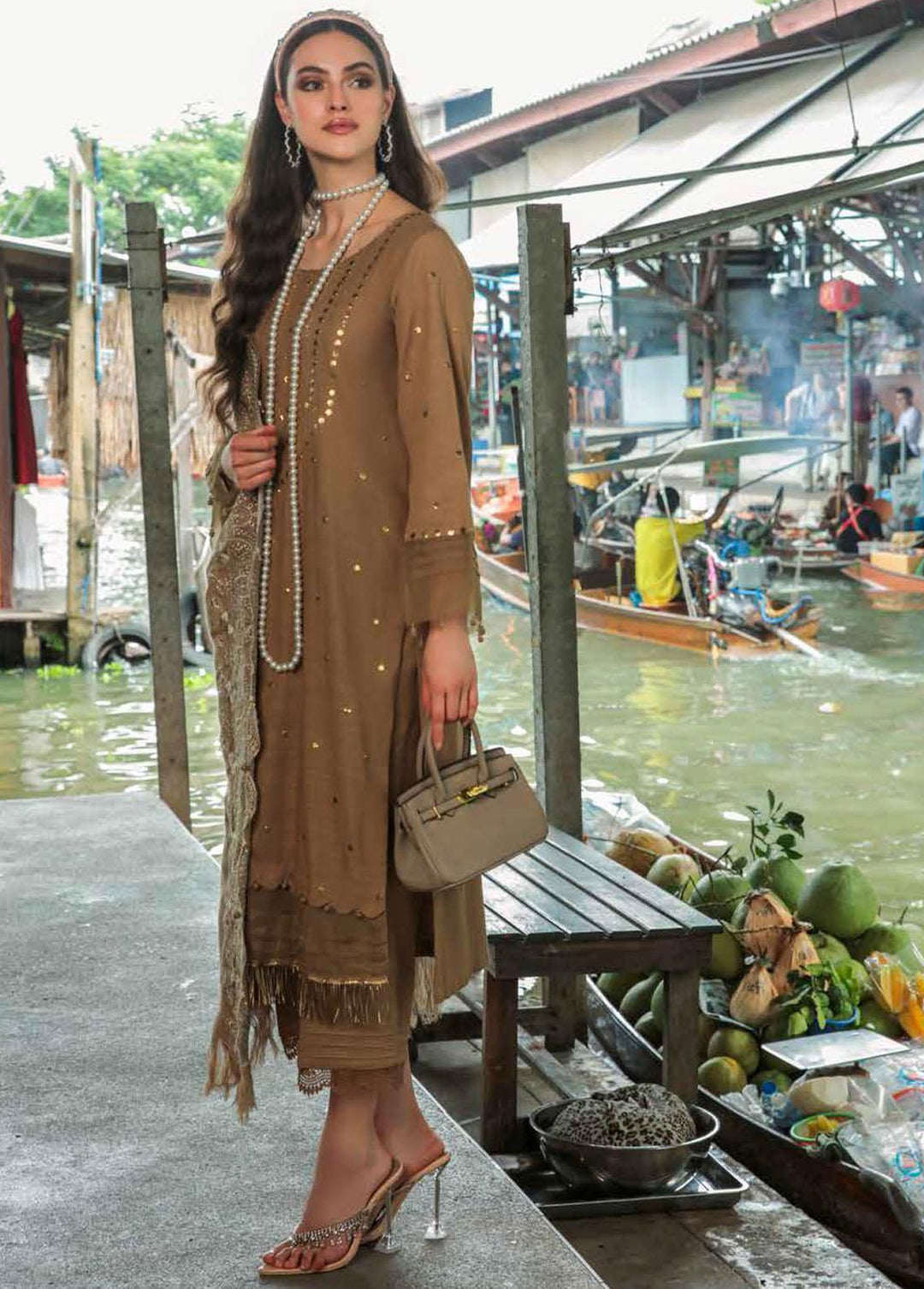 Bazaar By Nureh Embroidered Khaddar Suits Unstitched 3 Piece NU22BM NW-78 - Winter Collection