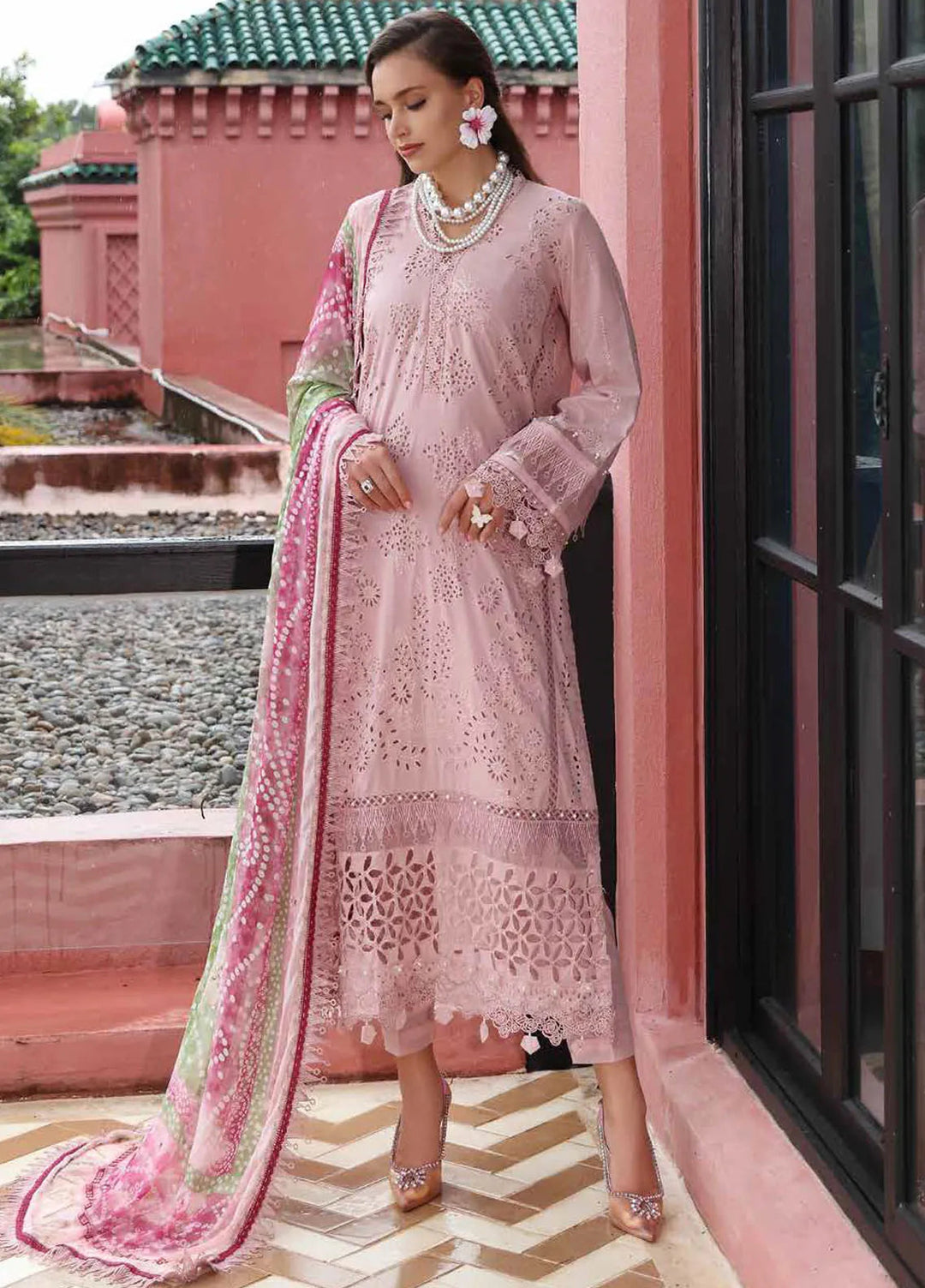 Bazar by Nureh Embroidered Lawn Suit Unstitched 4 Piece NU25BS NE-106 - Summer Collection