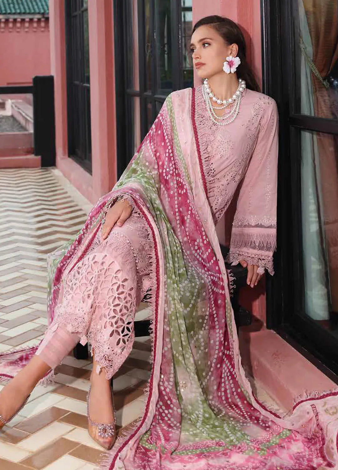 Bazar by Nureh Embroidered Lawn Suit Unstitched 4 Piece NU25BS NE-106 - Summer Collection