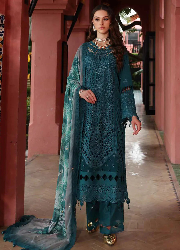 Bazar by Nureh Embroidered Lawn Suit Unstitched 4 Piece NU25BS NE-107 - Summer Collection