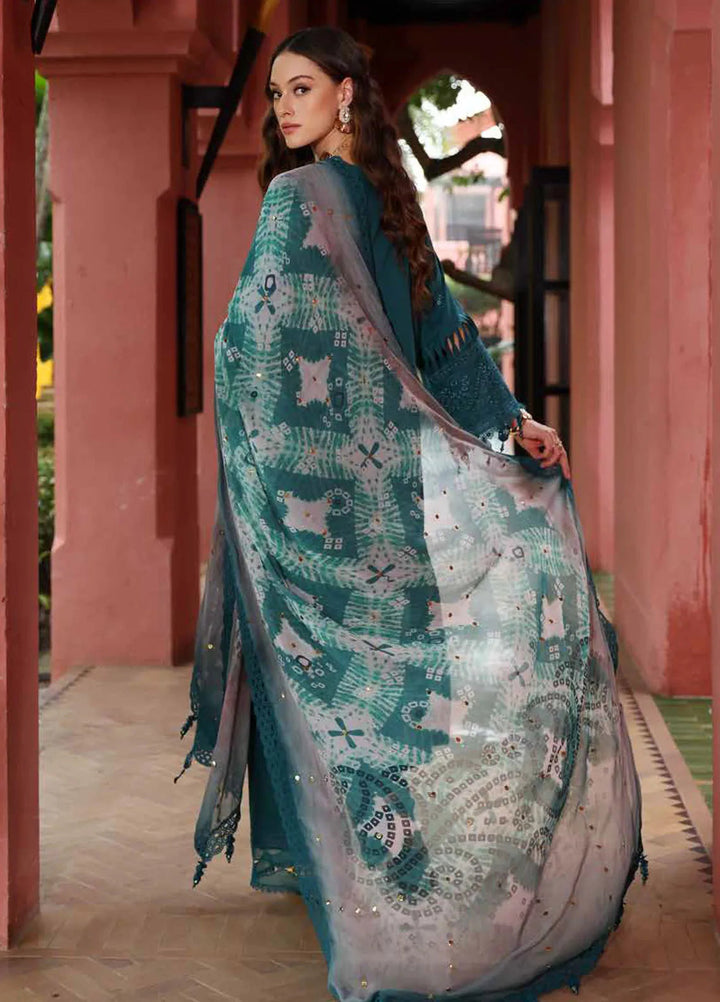 Bazar by Nureh Embroidered Lawn Suit Unstitched 4 Piece NU25BS NE-107 - Summer Collection