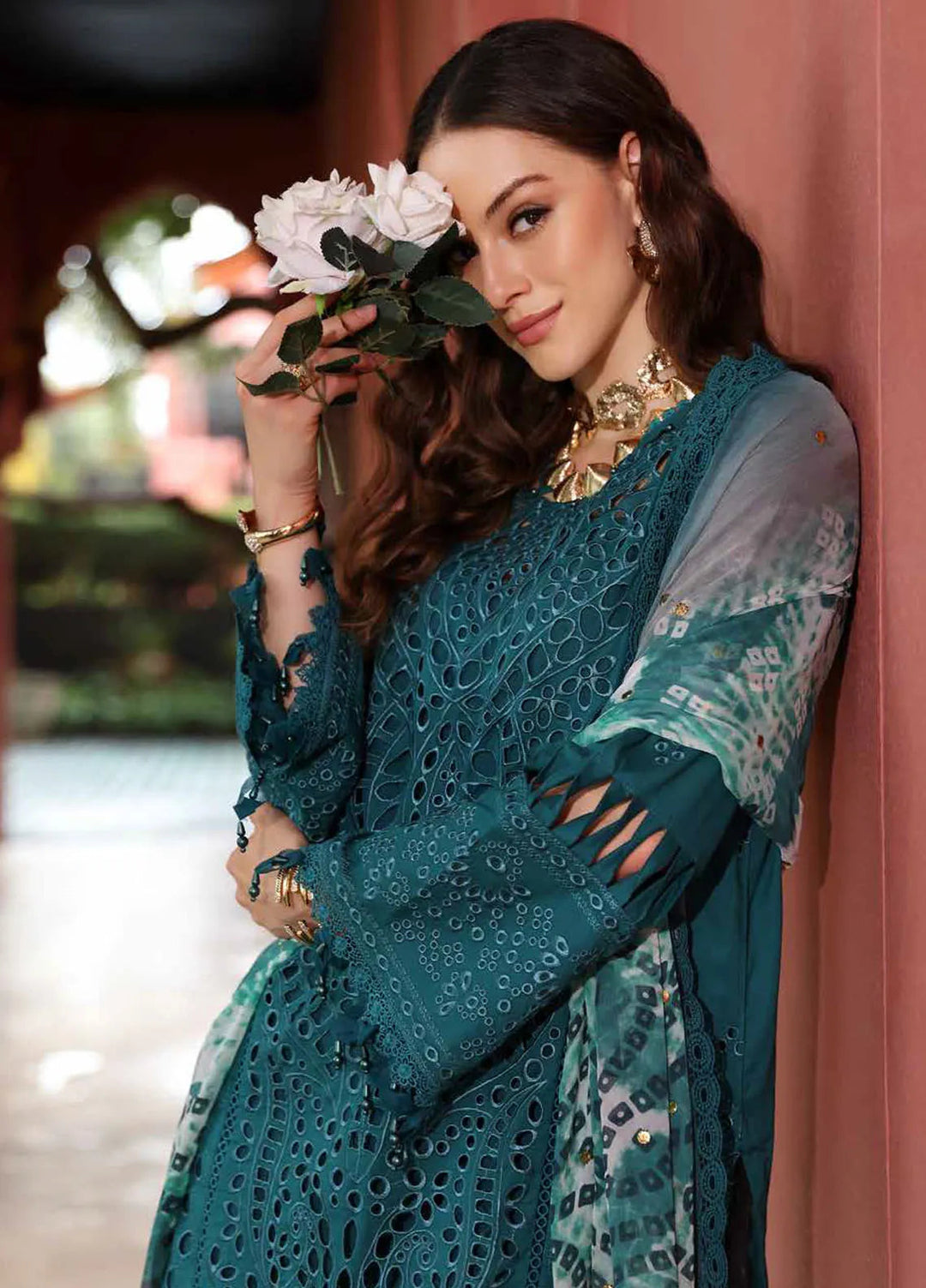 Bazar by Nureh Embroidered Lawn Suit Unstitched 4 Piece NU25BS NE-107 - Summer Collection