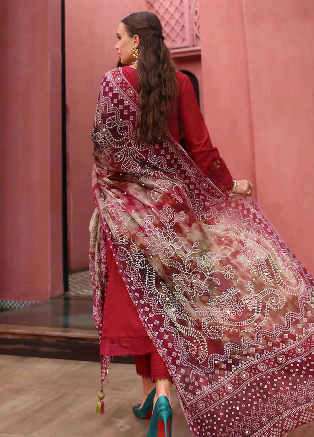 Bazar by Nureh Embroidered Lawn Suit Unstitched 4 Piece NU25BS NE-109 - Summer Collection