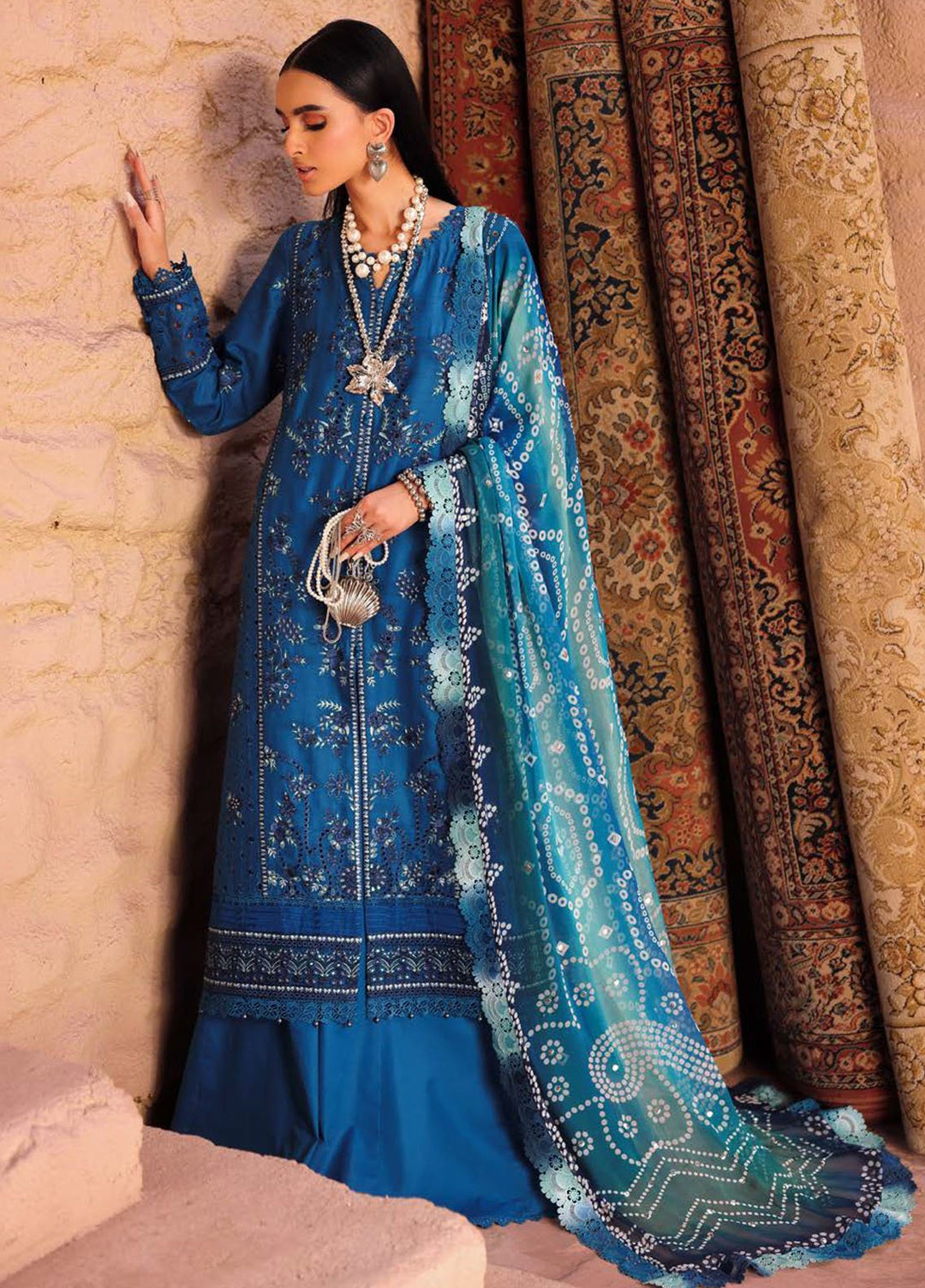 Bazar by Nureh Embroidered Lawn Suits Unstitched 3 Piece NU25BD NE-160 - Summer Collection