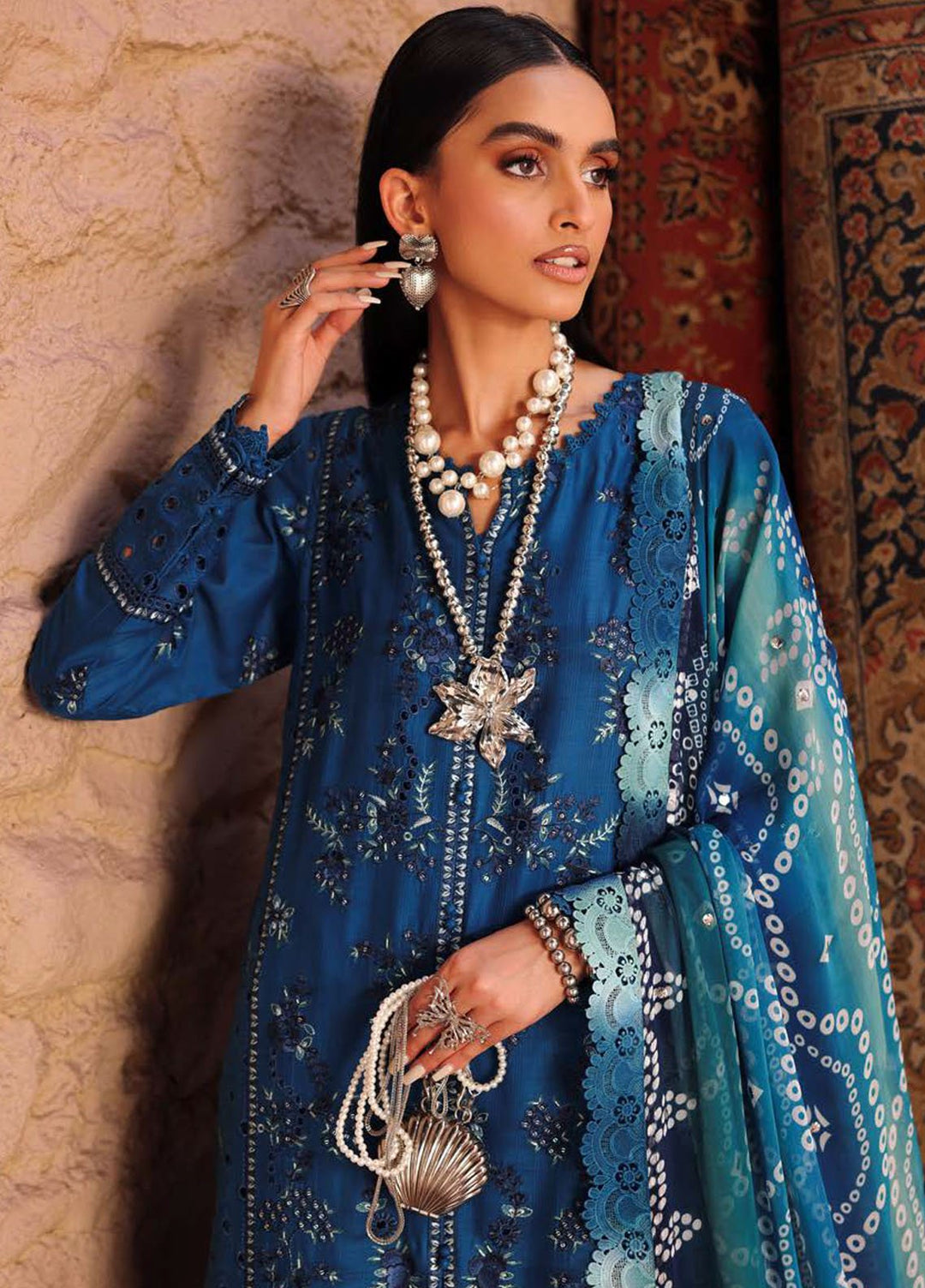 Bazar by Nureh Embroidered Lawn Suits Unstitched 3 Piece NU25BD NE-160 - Summer Collection