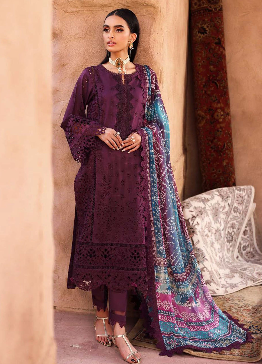 Bazar by Nureh Embroidered Lawn Suits Unstitched 3 Piece NU25BD NE-161 - Summer Collection