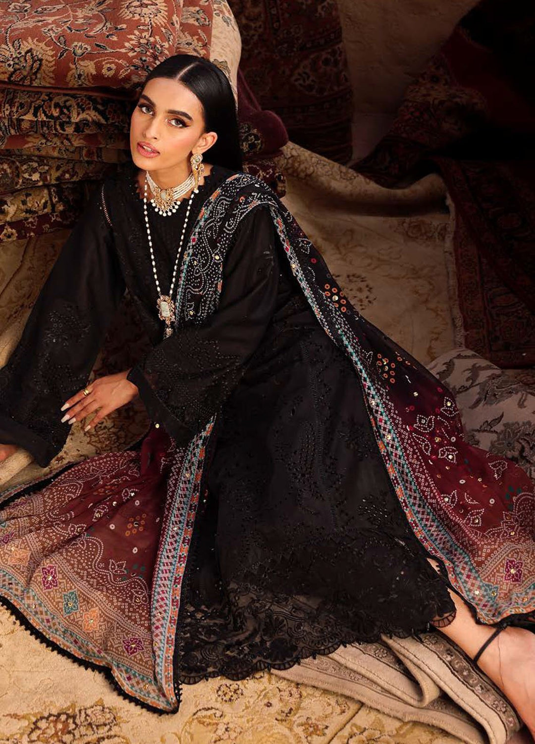 Bazar by Nureh Embroidered Lawn Suits Unstitched 3 Piece NU25BD NE-162 - Summer Collection
