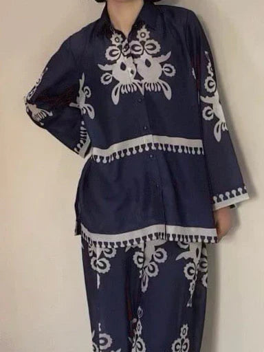 Urban Cut RTW Printed Lawn Co-Ord Sets Suit Blue Casual Collection