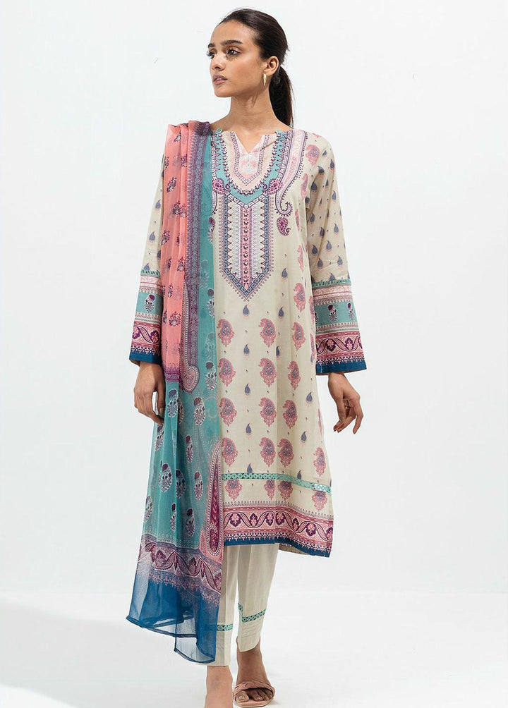 Beechtree Printed Lawn Suits Unstitched 3 Piece BT22SS BT1S22U64 - Summer Collection