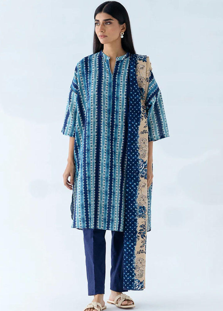 Beechtree Printed Khaddar Suits Unstitched 2 Piece BT23UF BT1W23U22 Shibori Charm - Formal Collection