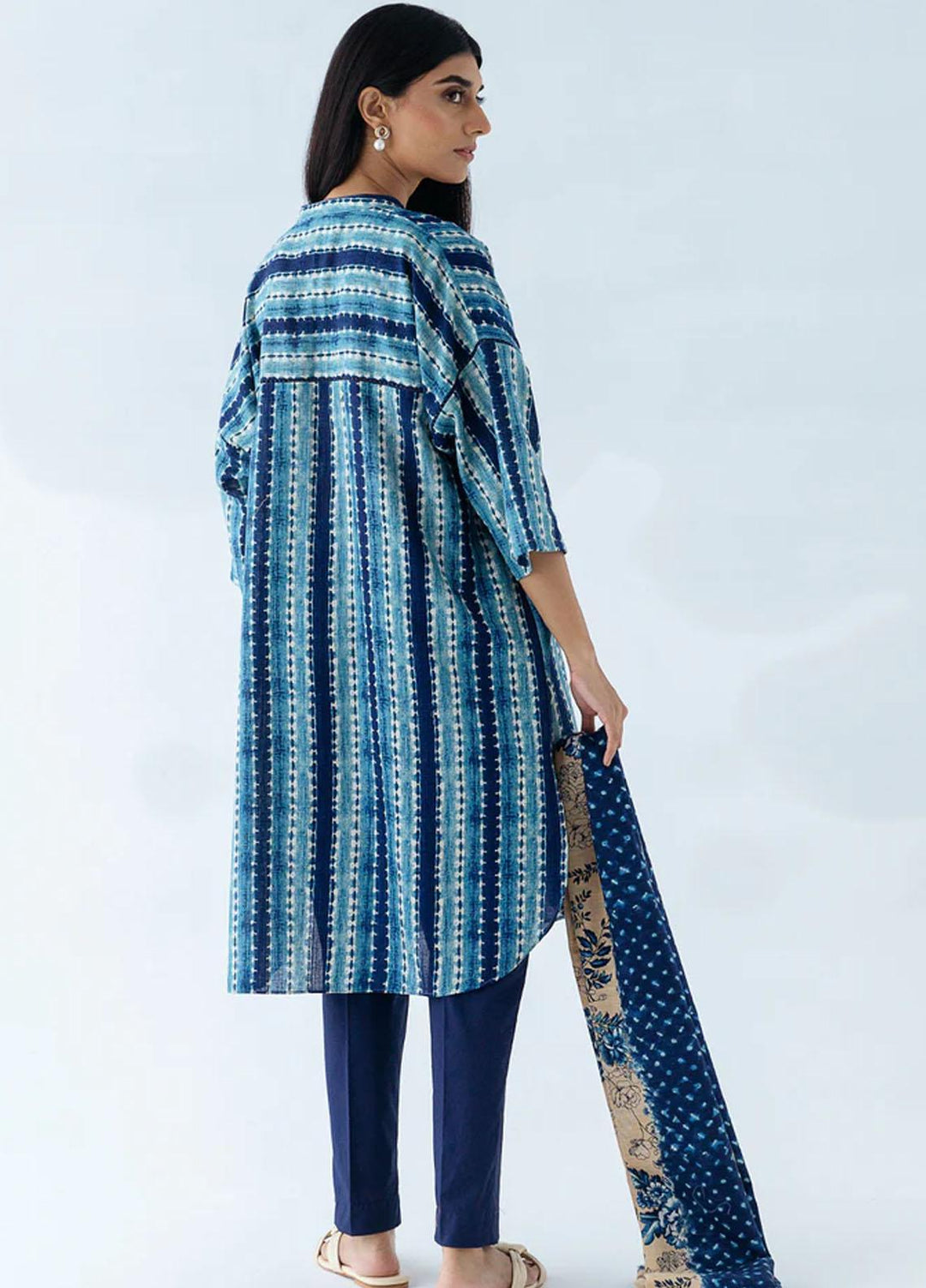 Beechtree Printed Khaddar Suits Unstitched 2 Piece BT23UF BT1W23U22 Shibori Charm - Formal Collection