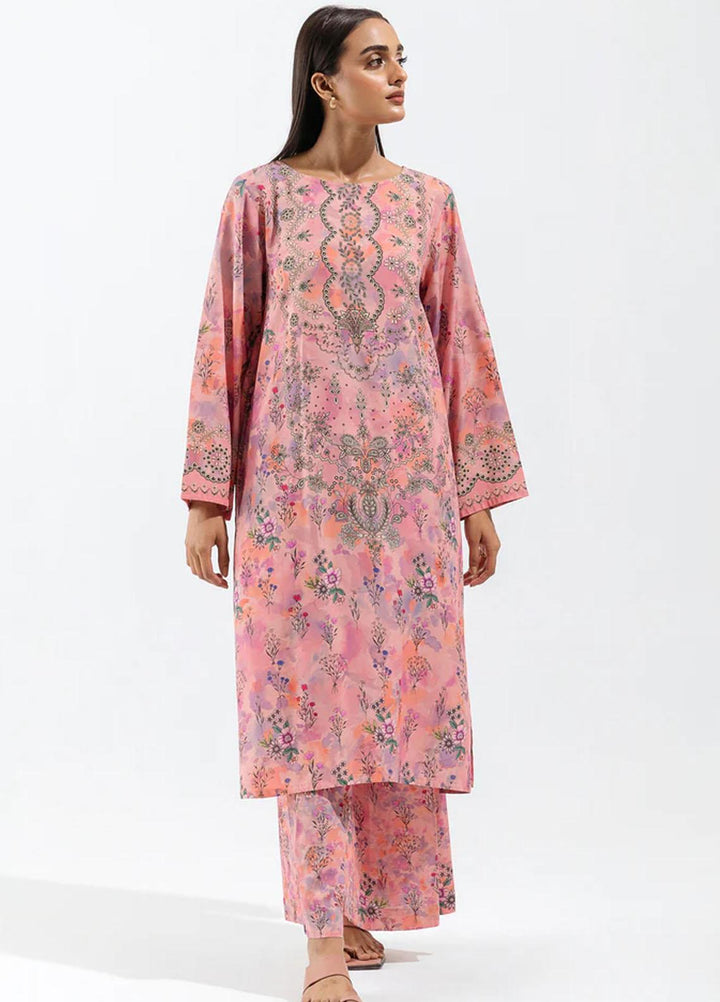 Beechtree Printed Linen Suits Unstitched 2 Piece BT23UF BT1W23U41 Pastel Affair - Formal Collection