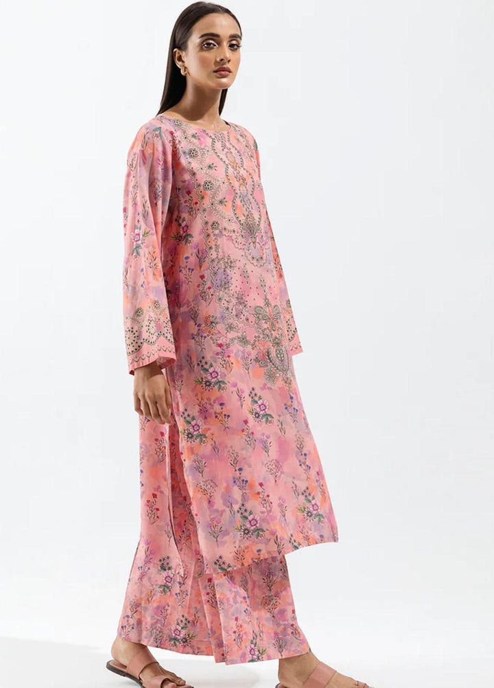 Beechtree Printed Linen Suits Unstitched 2 Piece BT23UF BT1W23U41 Pastel Affair - Formal Collection