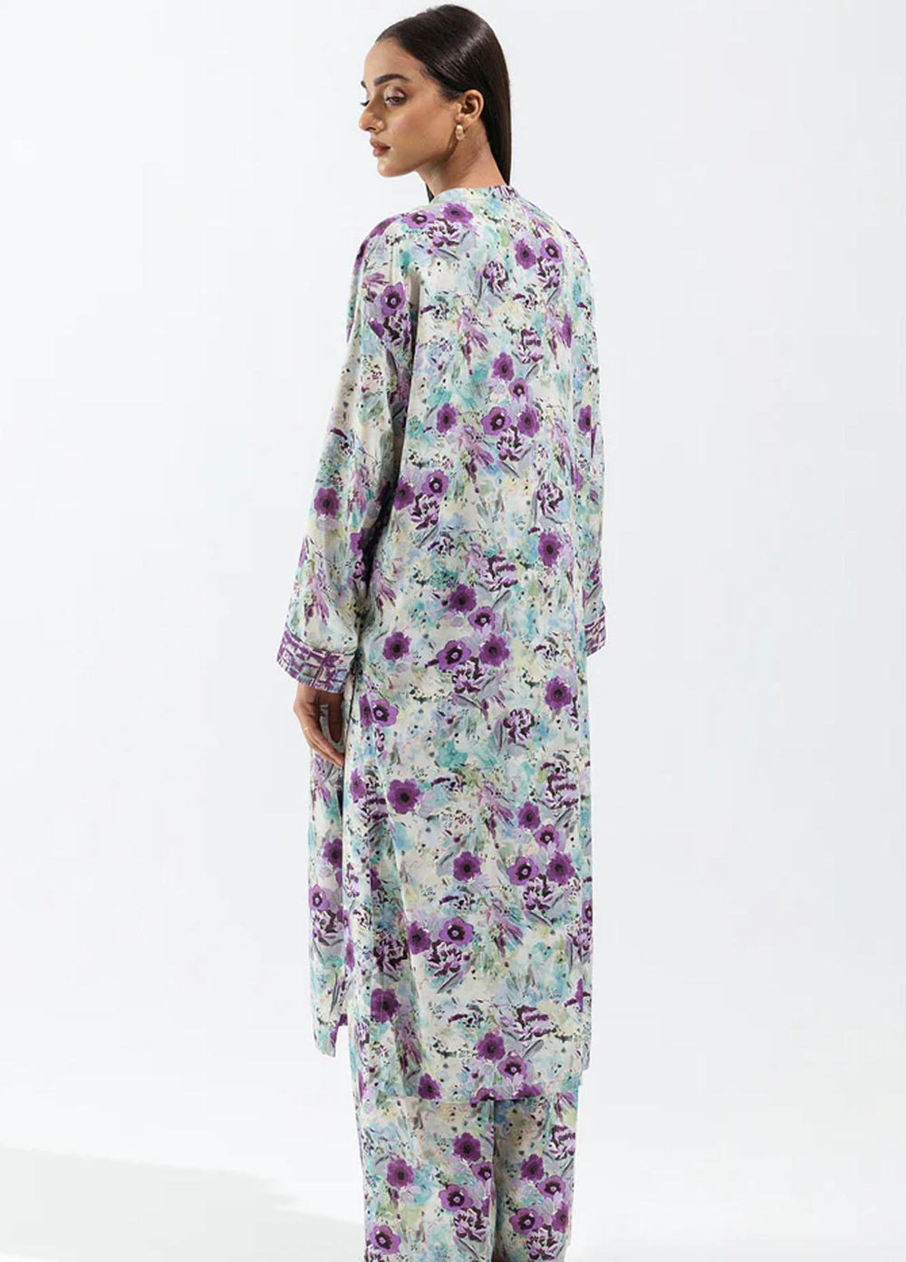 Beechtree Printed Linen Suits Unstitched 2 Piece BT23UF BT1W23U43 Subtle Allure - Formal Collection