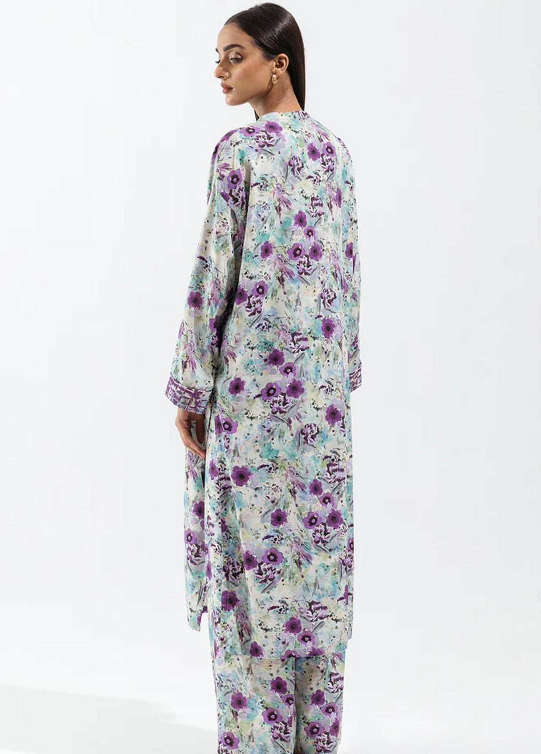 Beechtree Printed Linen Suits Unstitched 2 Piece BT23UF BT1W23U43 Subtle Allure - Formal Collection