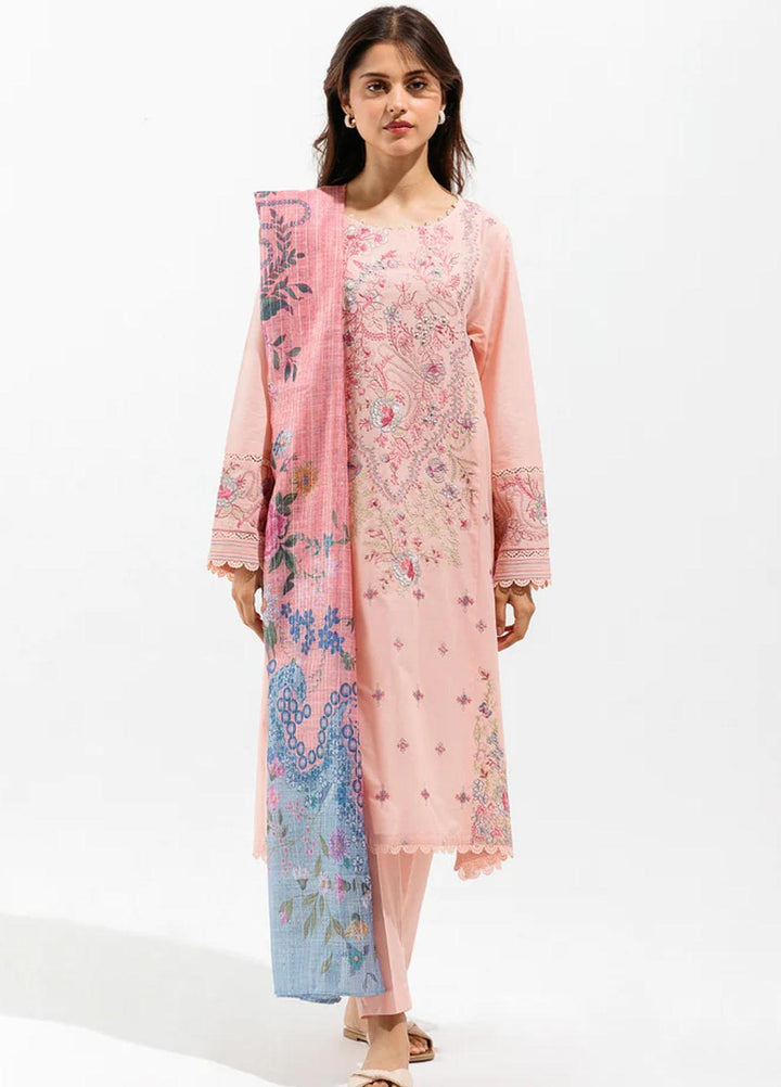 Beechtree Embroidered Lawn Suits Unstitched 2 Piece BT23US BT3S23U71 Heather Peach - Summer Collection